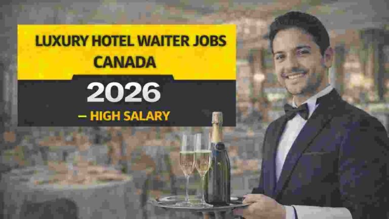 Luxury Hotel Waiter Jobs Canada 2026 – High Salary 5-Star Hospitality Hiring (CAD)
