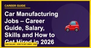 Car Manufacturing Jobs 2026: Salary ₹13,000–₹35,000, Eligibility & How to Apply