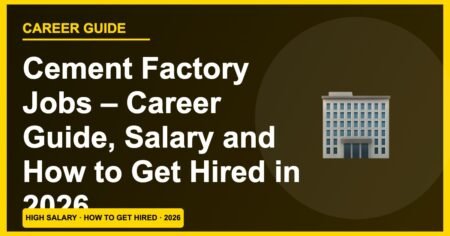 Cement Factory Jobs 2026: Salary ₹14,000–₹32,000, Skills & How to Get Hired