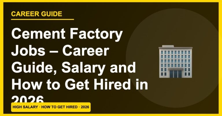 Cement Factory Jobs 2026: Salary ₹14,000–₹32,000, Skills & How to Get Hired