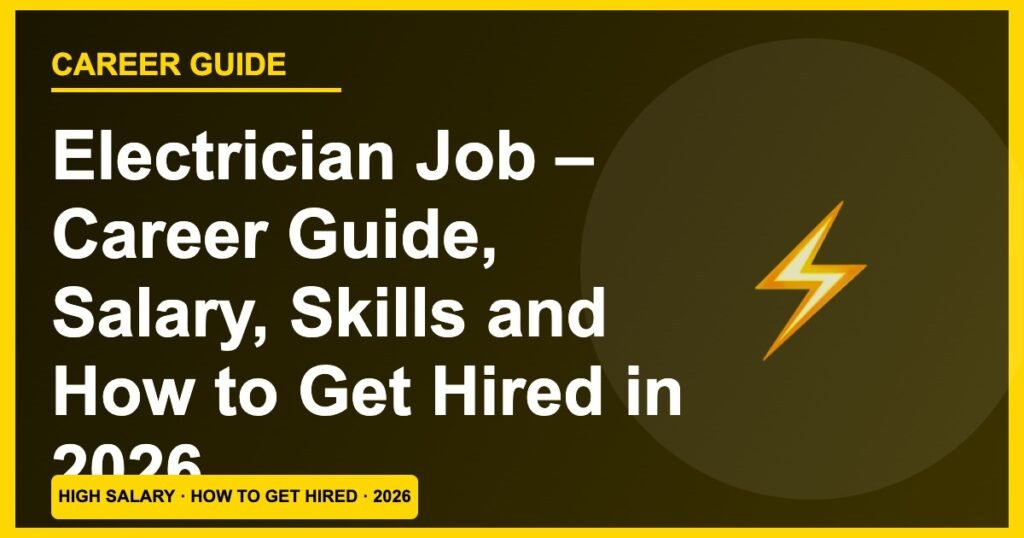 Electrician Jobs 2026: Salary ₹15,000–₹35,000, ITI Skills & How to Get Hired