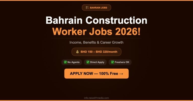 Construction Worker Jobs in Bahrain 2026: Income, Benefits and Future Demand