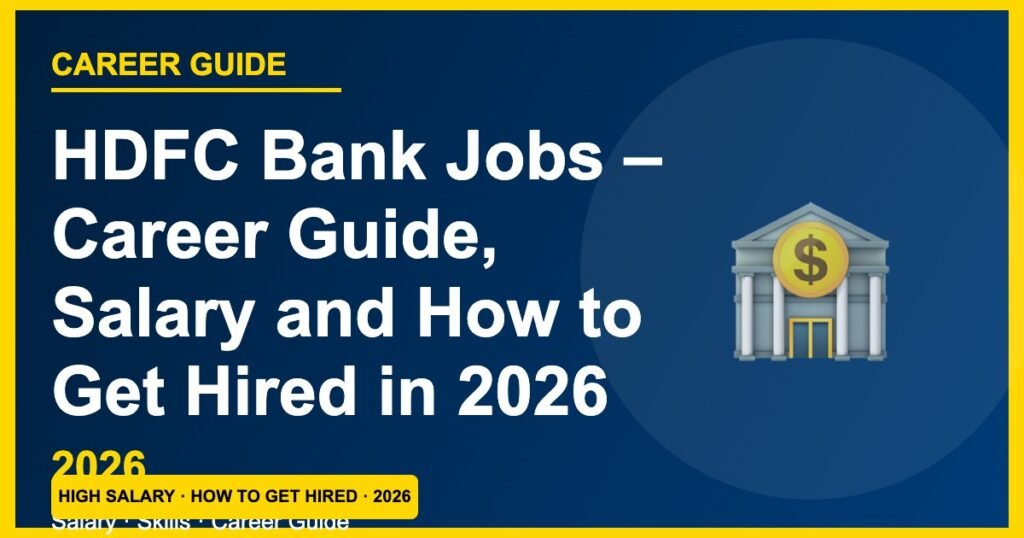 HDFC Bank Jobs 2026: Salary ₹18,000–₹45,000, Skills & How to Get Hired