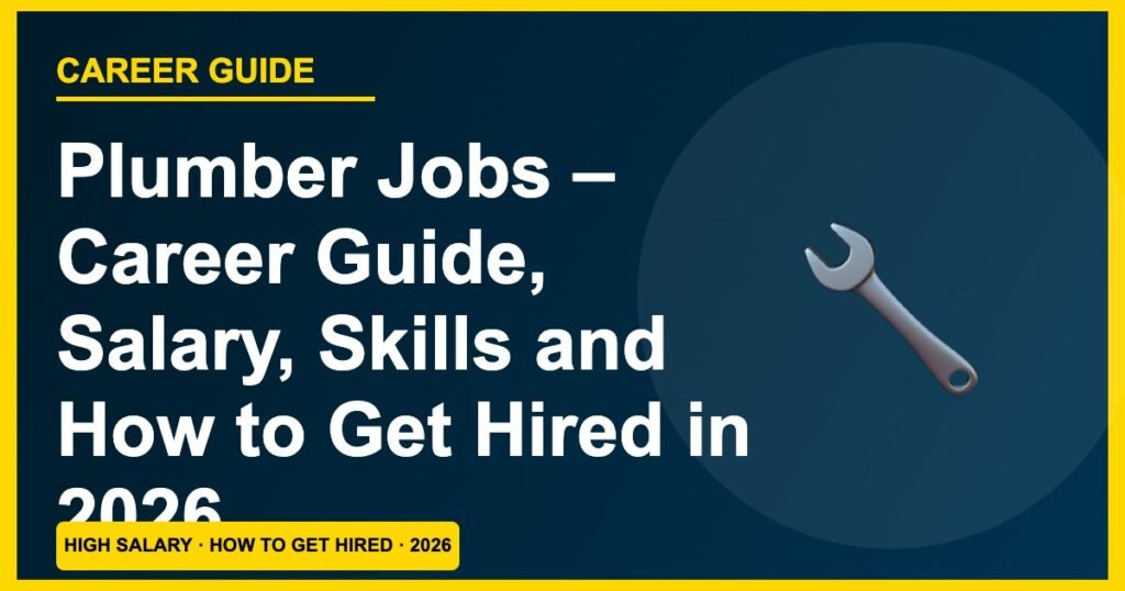 Plumber Jobs 2026: Salary ₹14,000–₹35,000, ITI Skills & How to Get Hired