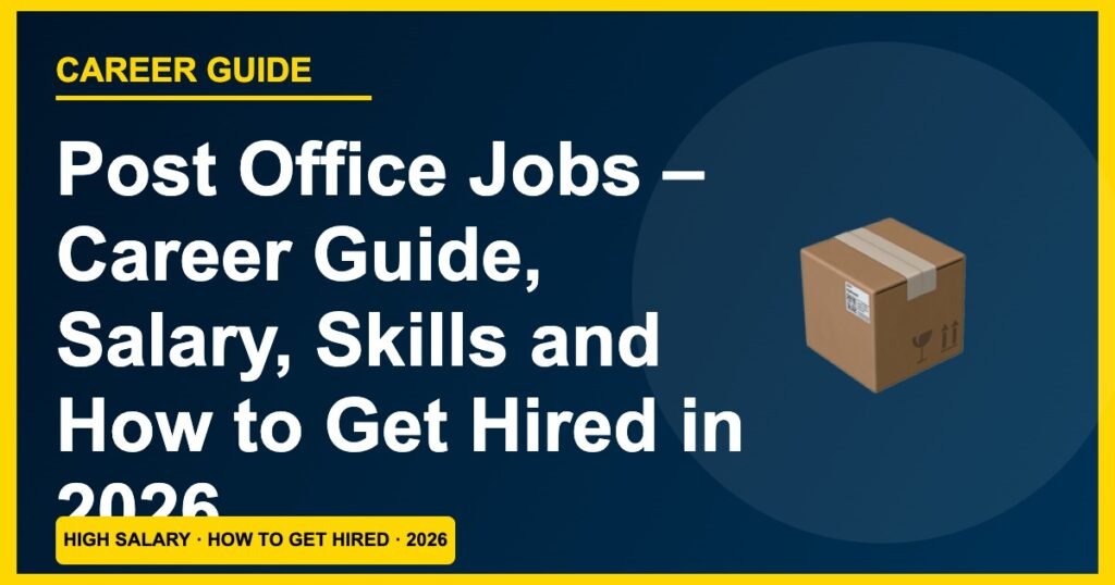 Post Office Jobs 2026: Salary, Eligibility & How to Apply (Govt Jobs)