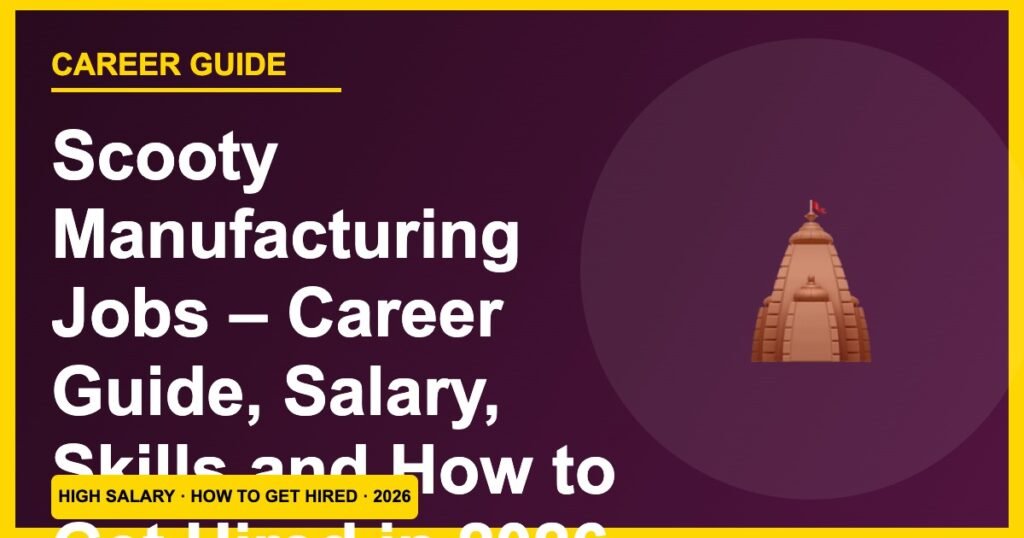 Scooty Manufacturing Jobs 2026: Salary, EV Skills & How to Get Hired