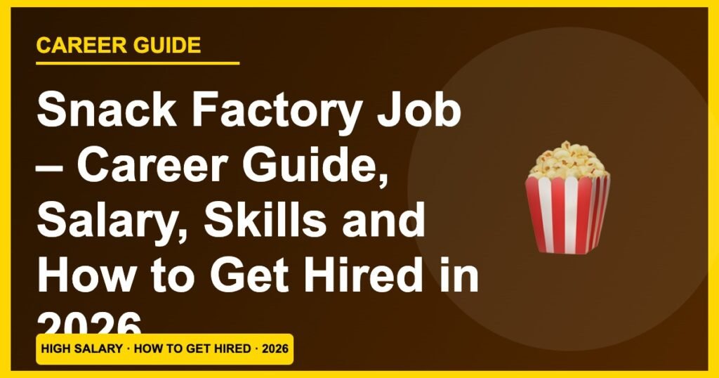 Snack Factory Job – Career Guide, Salary, Skills and How to Get Hired in 2026