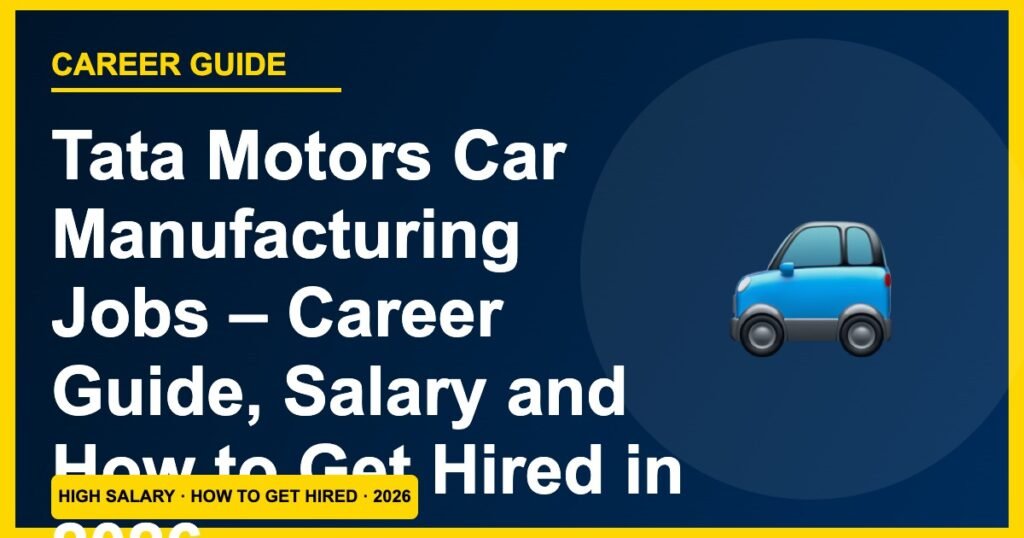 Tata Motors Jobs 2026: Salary ₹16,000–₹38,000, Skills & How to Apply
