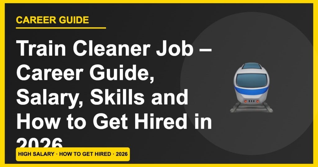 Train Cleaner Jobs 2026: Railway Salary, Skills & How to Apply (No Degree)